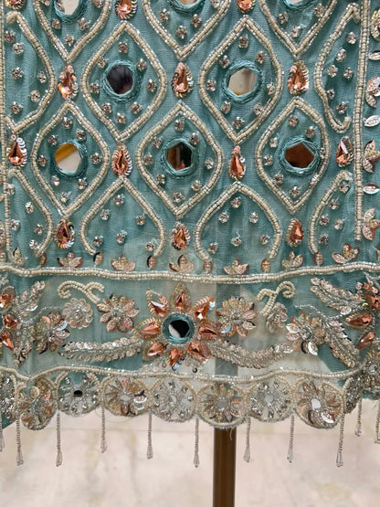 Husna Karigari Banarasi Suit (Blue)