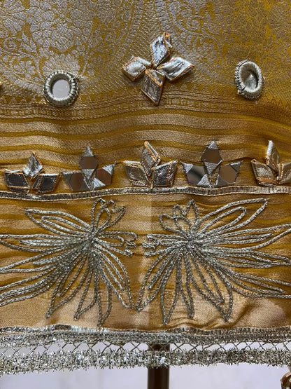 Sarnoor Gota Mirror Suit (Beige & Yellow)