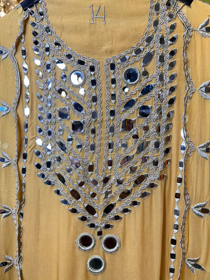 Nayira Organza Suit (Yellow)