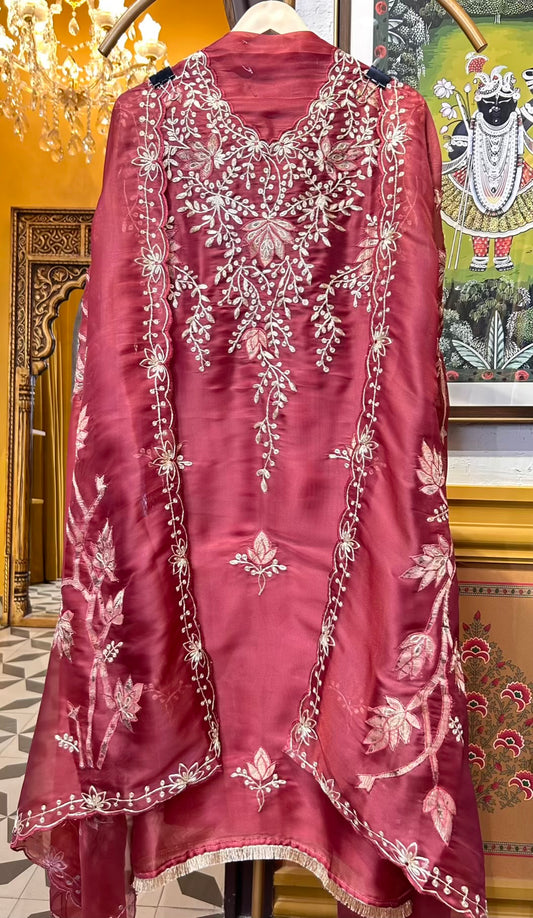 Tavira Organza Suit (Red)