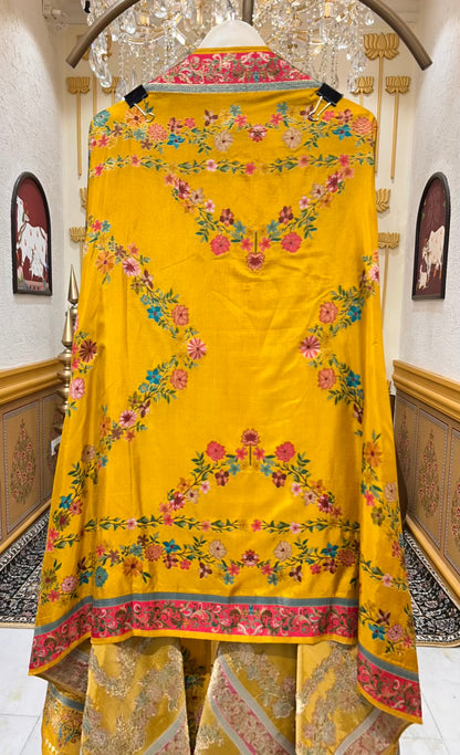 Sahira Katan Banarasi Suit (Mustard)