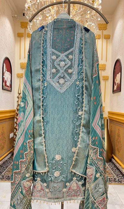 Noor Dori Crush Tissue Suit