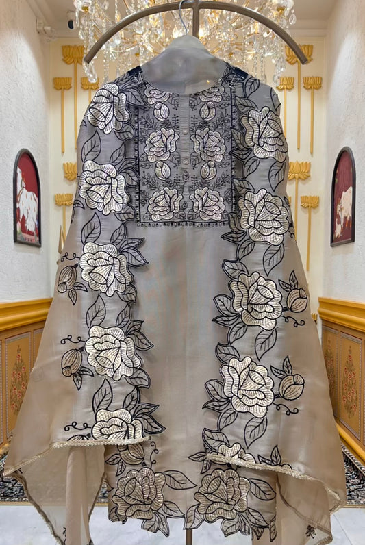 Zyvra Leather Sheen Tissue Suit