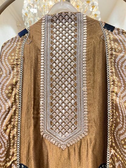 Rangmahi Gaji Bandhani Suit