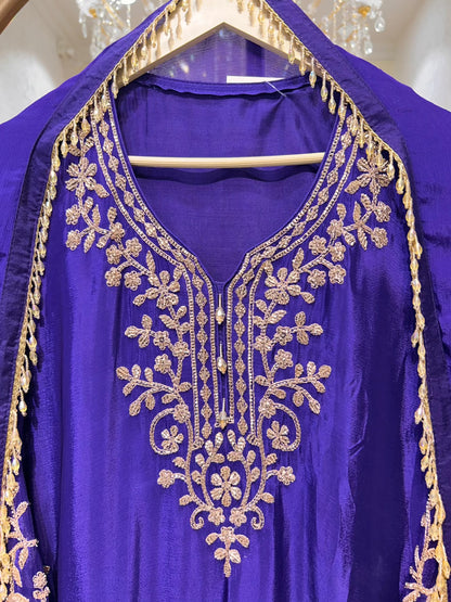 Elina Chinon Handwork Sharara Set (Purple)