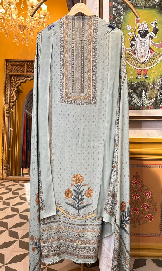 Zaybira Pashmina Suit (Blue)