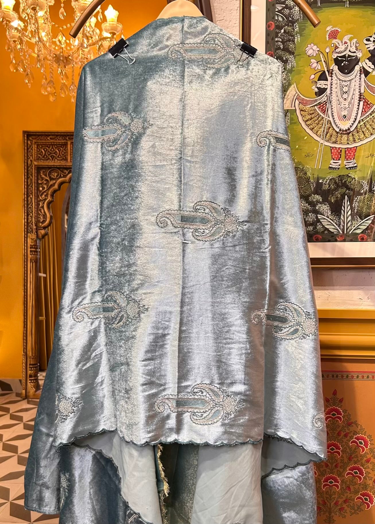 Zarqaa Velvet Suit (Powder Blue)