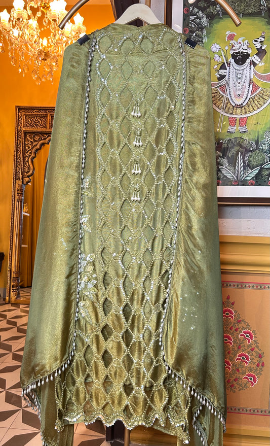 Nyara Organza Suit (Green)