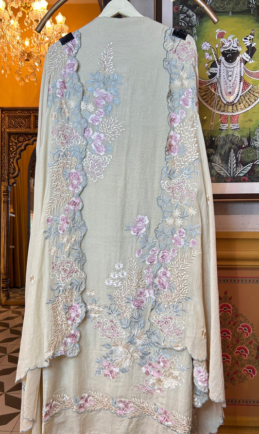 Sifat Chanderi Suit (Ivory)