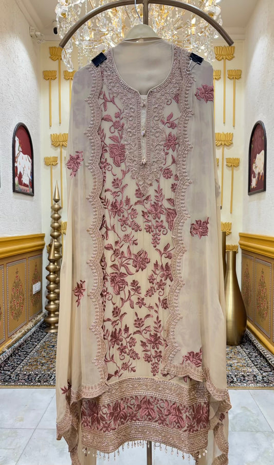 Aniera Cutwork Georgette Suit
