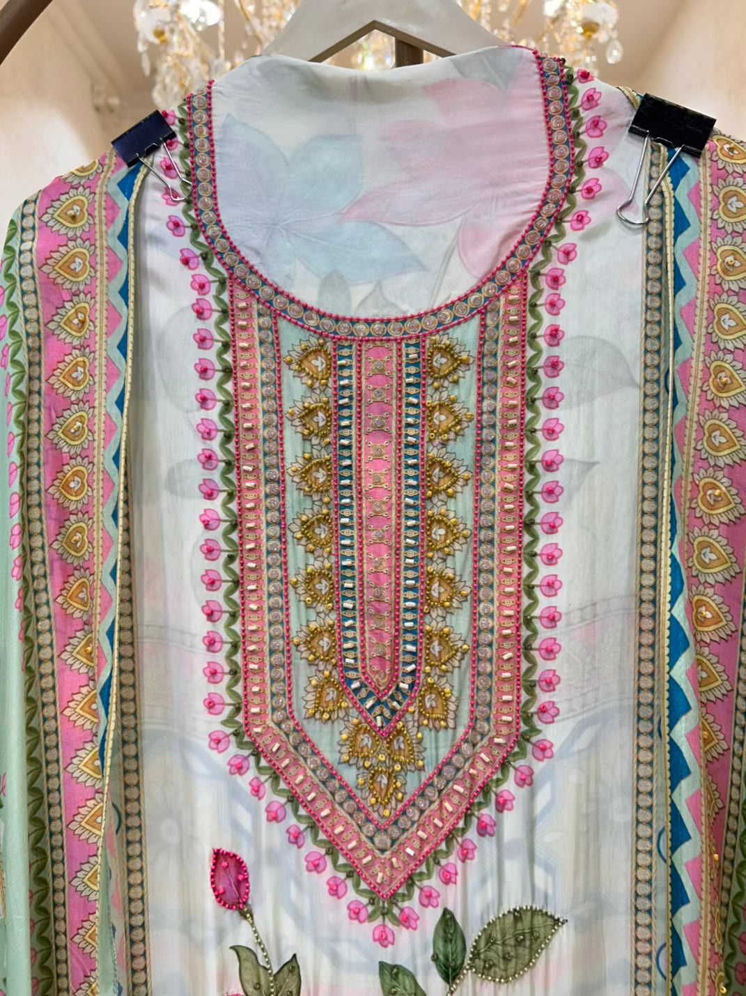 Rivaaya Pearl Crepe Suit