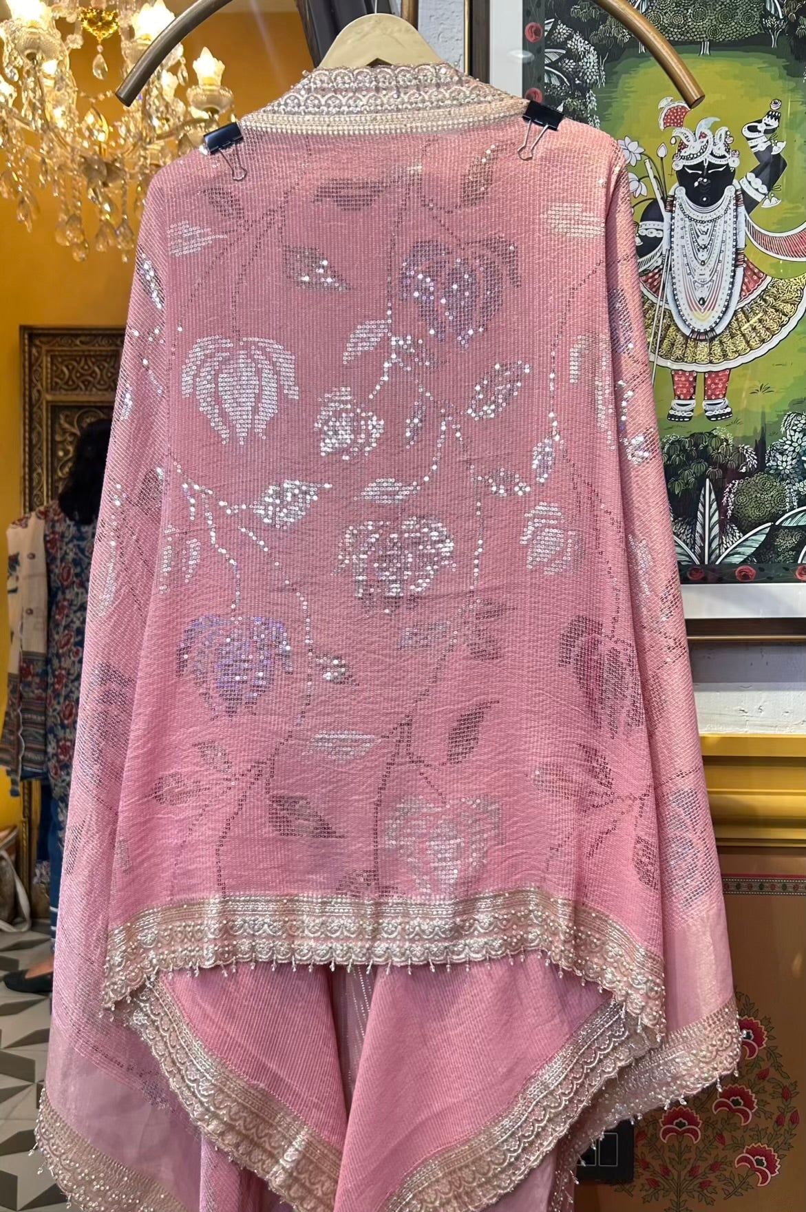 Zarqara Shimmer Organza Suit