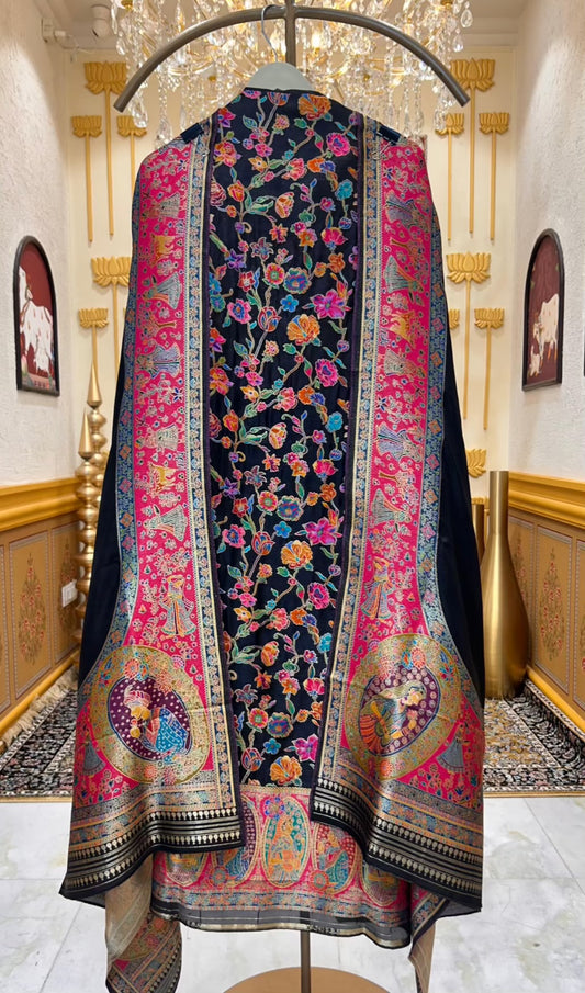 Mehzeen Banarasi Suit (Black)