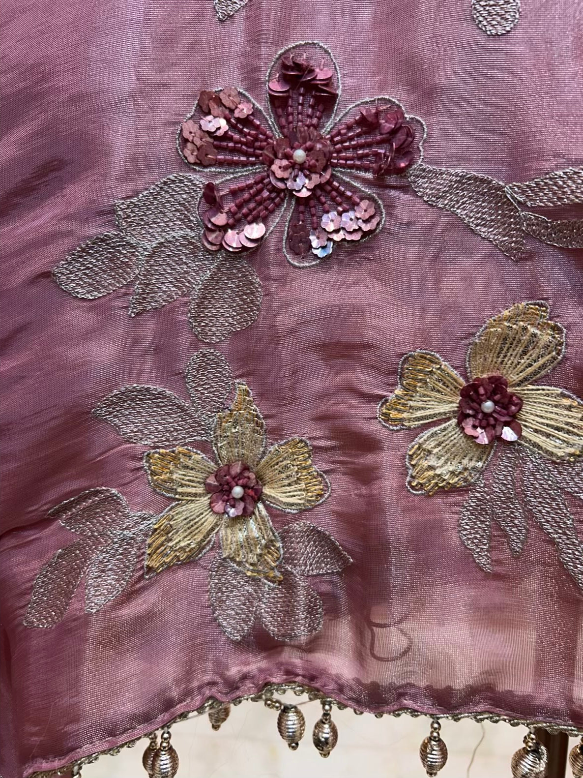 Rehma Gota Shimmer Suit (Pink)