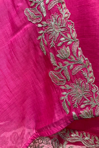 Rajvanya Chanderi Zari Suit (Magenta)