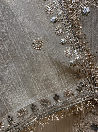 Zarvella Kiran Tissue Suit (Beige)