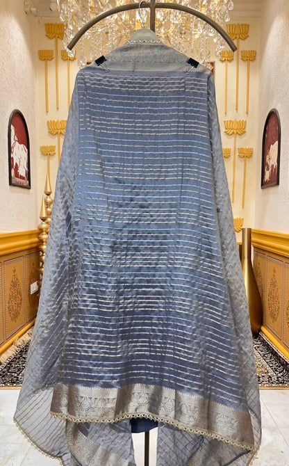 Afsara Banarasi Noor Suit (Blue)