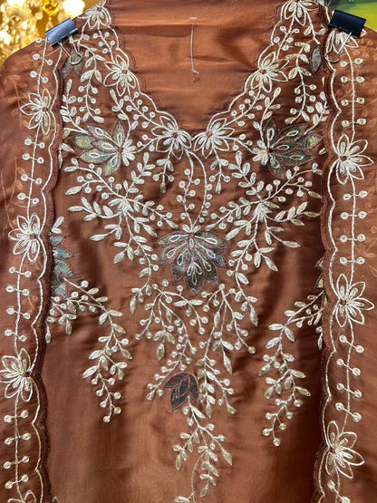 Tavira Organza Suit (Rust)