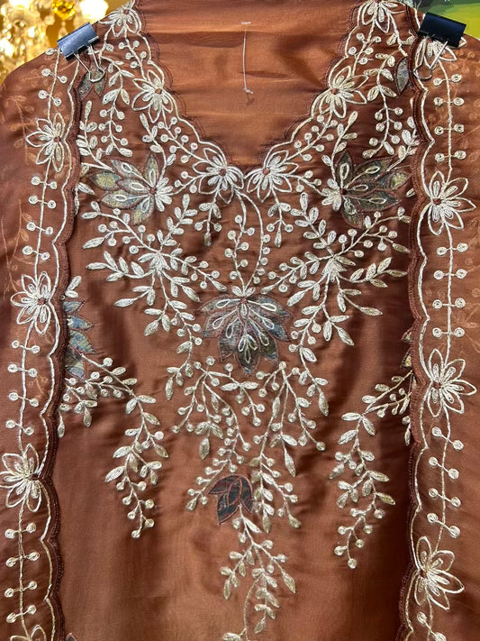 Tavira Organza Suit (Rust)