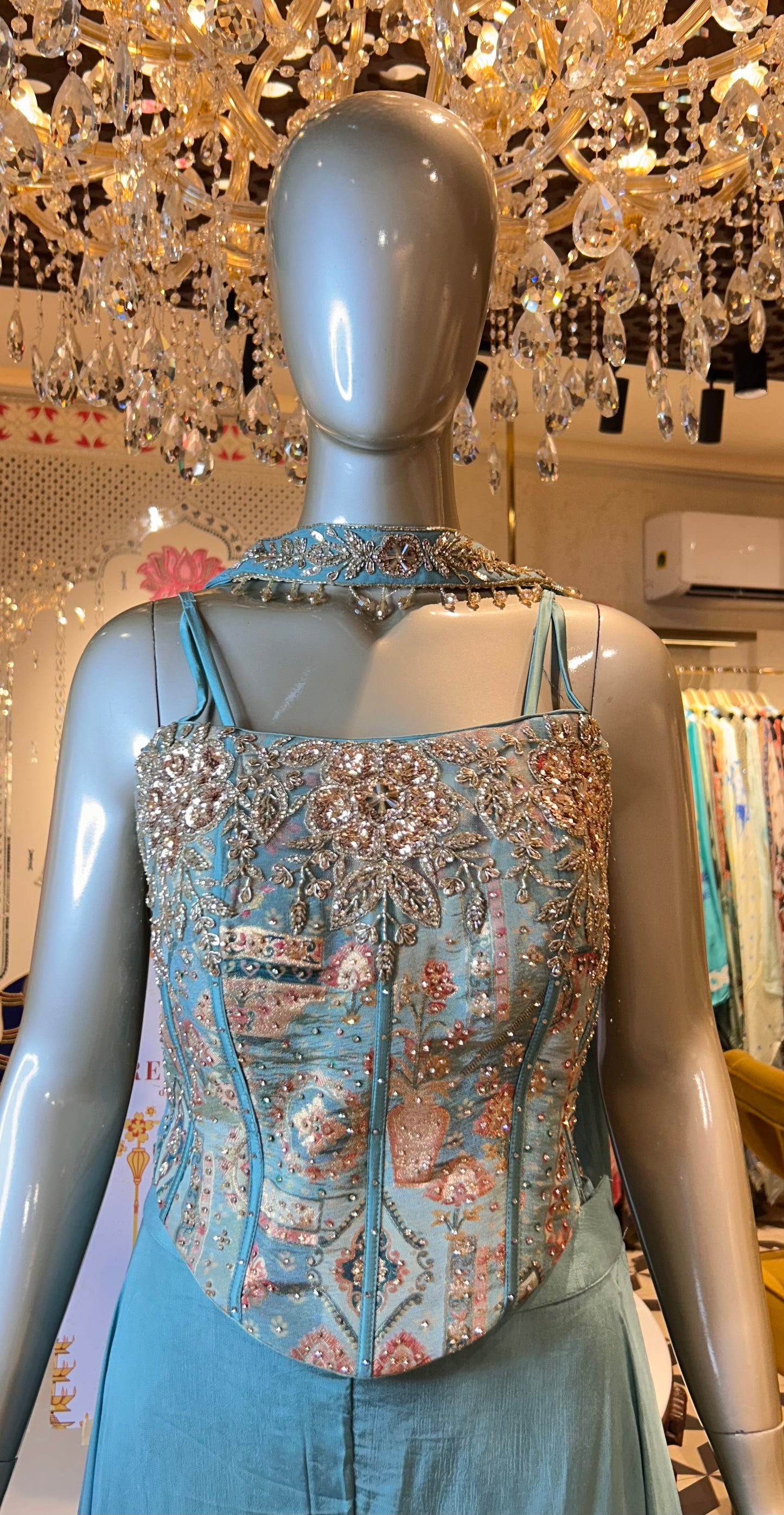 Rangmahal Crop Top Set