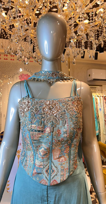 Rangmahal Crop Top Set