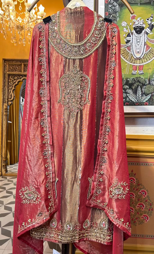 Serazia Organza Suit (Red)