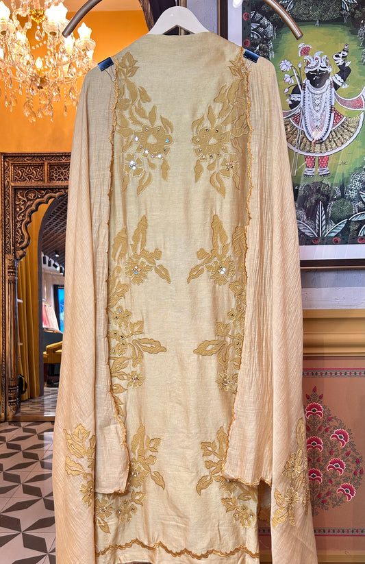 Gulnoor Mul Suit (Yellow)