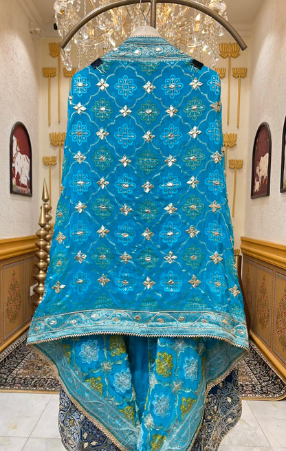 Meher Bandhej Suit (Blue)