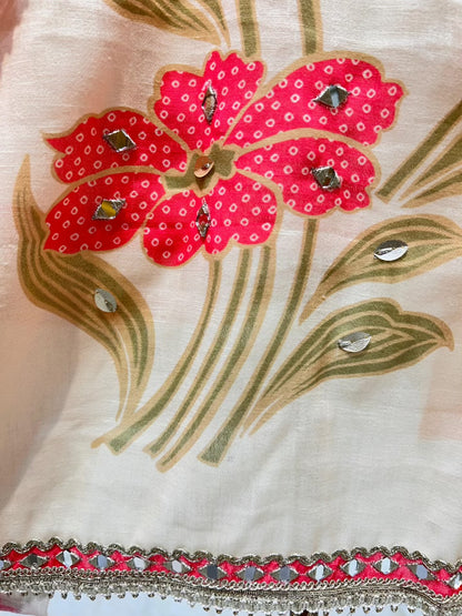 Elmyra Hand Painted Chanderi Suit