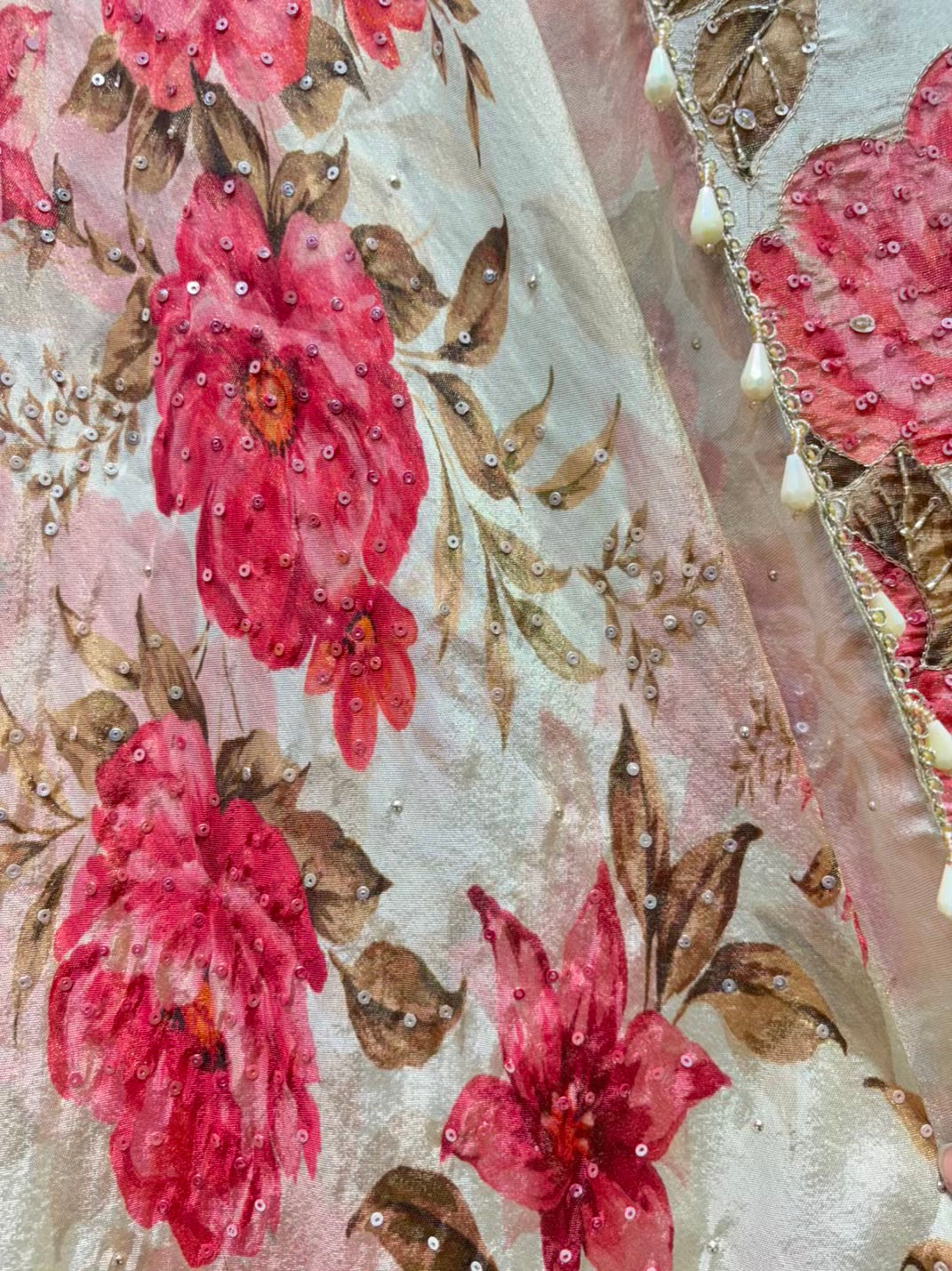 Elara Printed Organza Suit