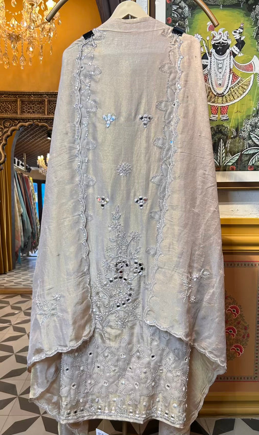 Zarqina Organza Suit (Ivory)