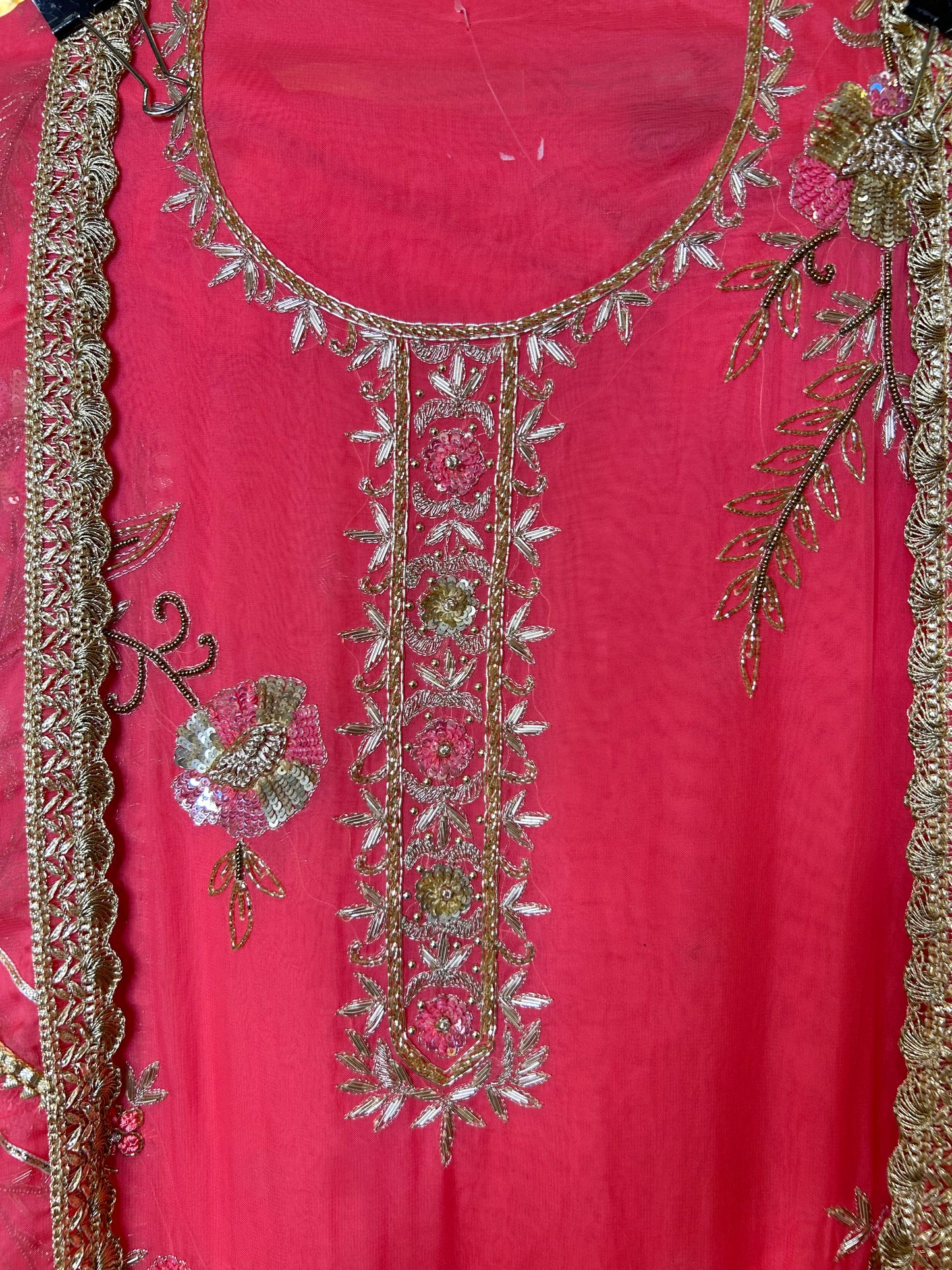 Zewar Organza Suit (Pink)