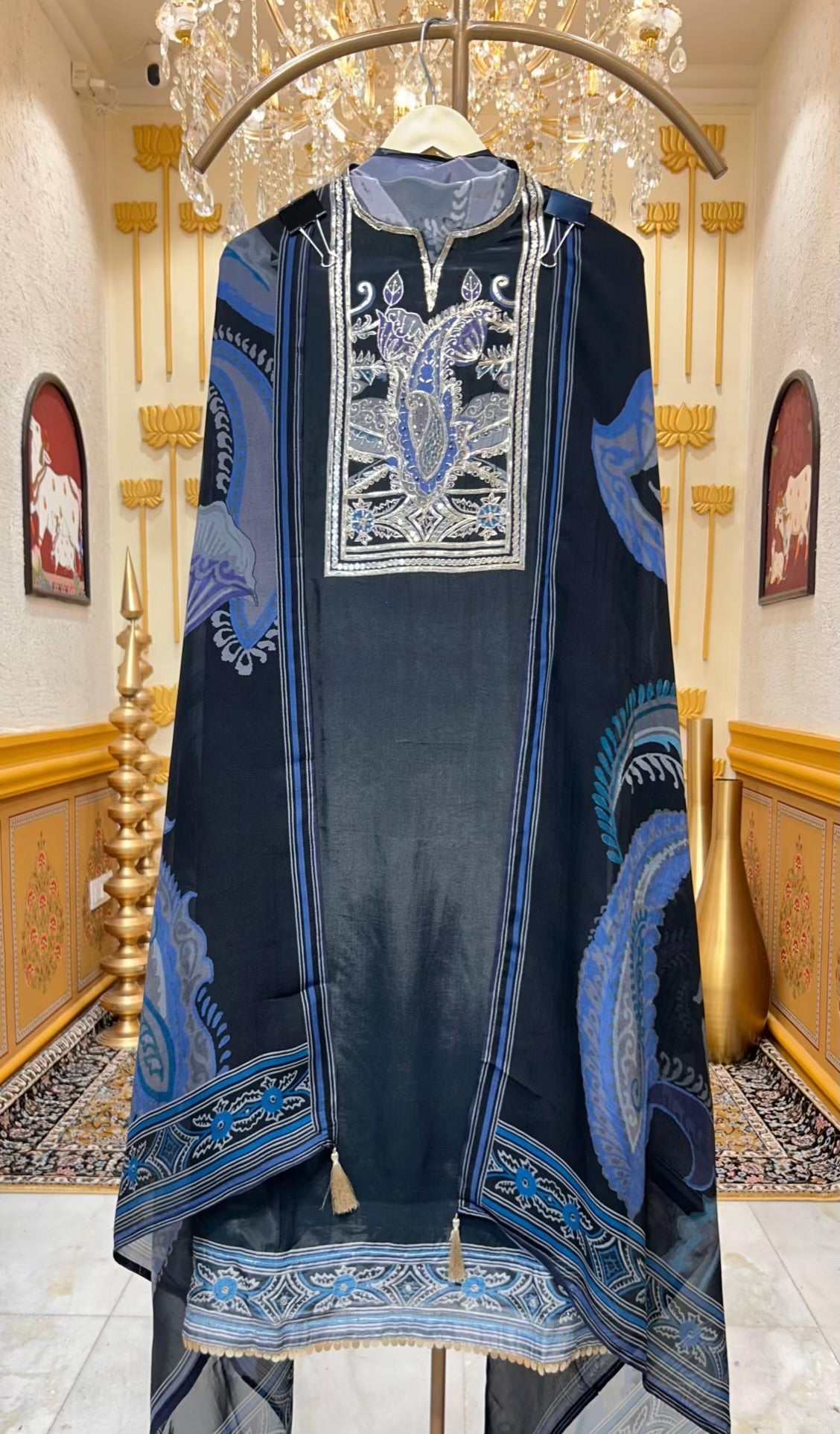 Zehraaya Zari Pearl Silk Suit
