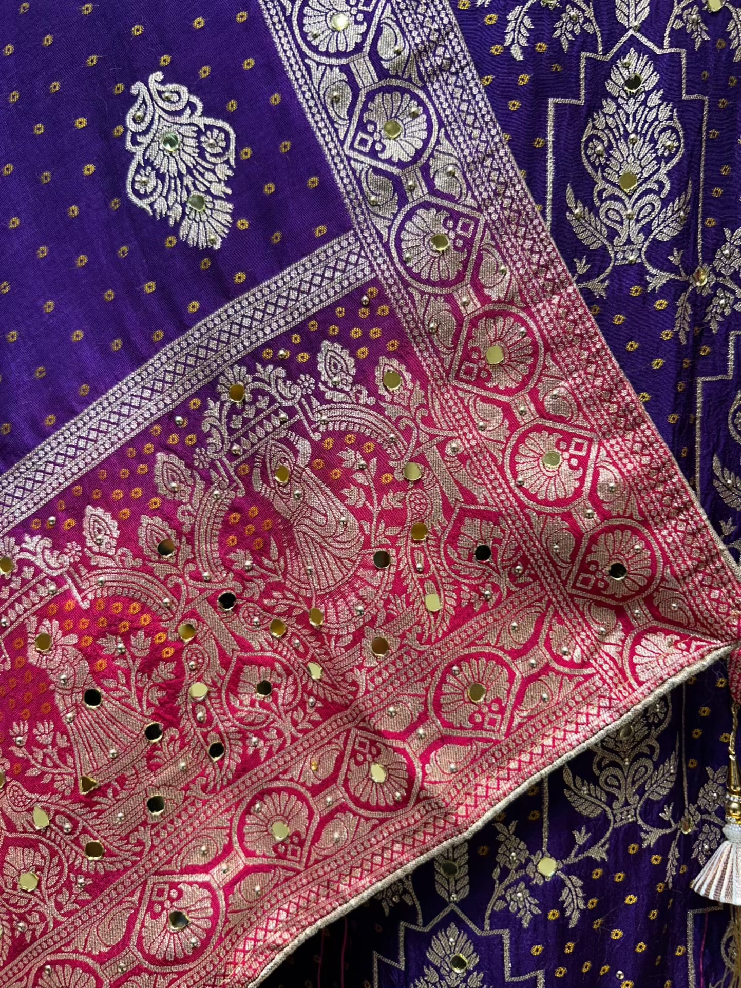 Gulraaya Bandhani Noor Suit (Purple)