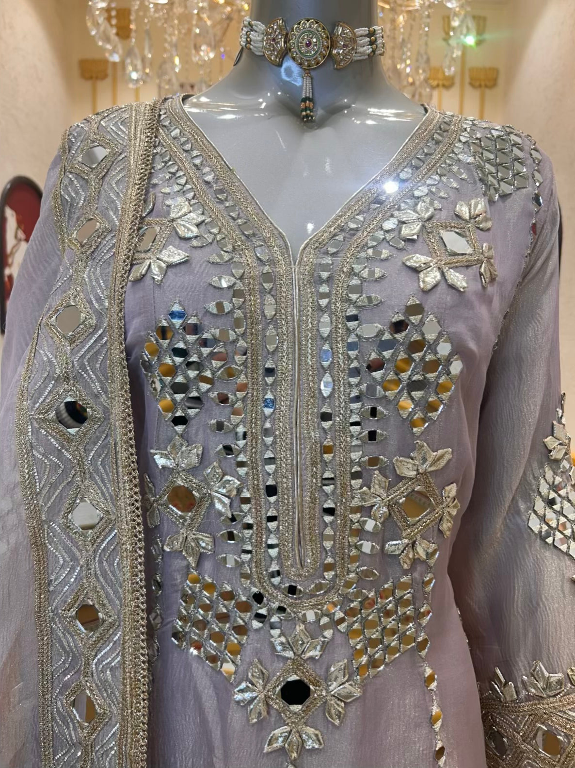 Aaliya Shimmer Noor Anarkali (Lavender)