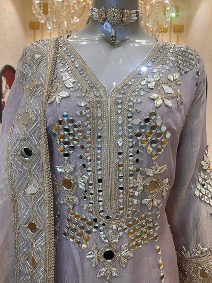Aaliya Shimmer Noor Anarkali (Lavender)
