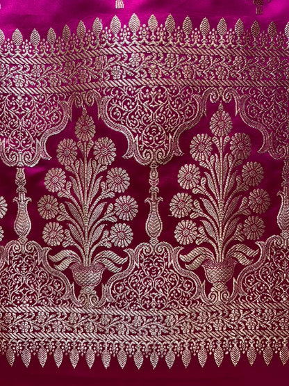 Ruhzini Silk Weave Suit (Magenta)