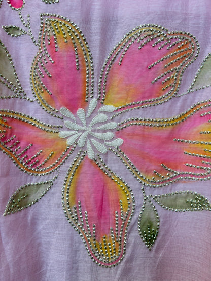 Sumbul Mul Chanderi Suit (Pink)