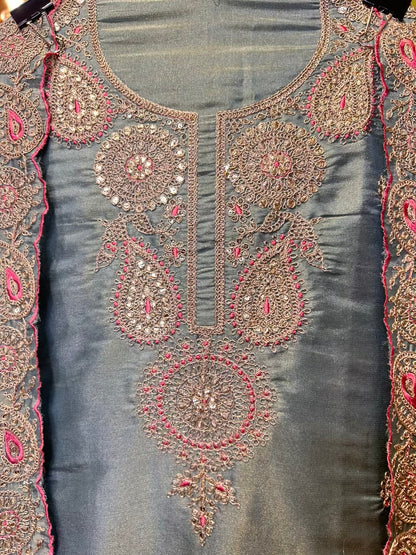 Zarwisha Organza Suit (Blue)