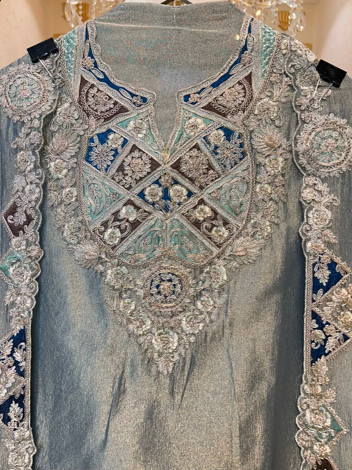 Aariza Tissue Gleam Suit (Blue)