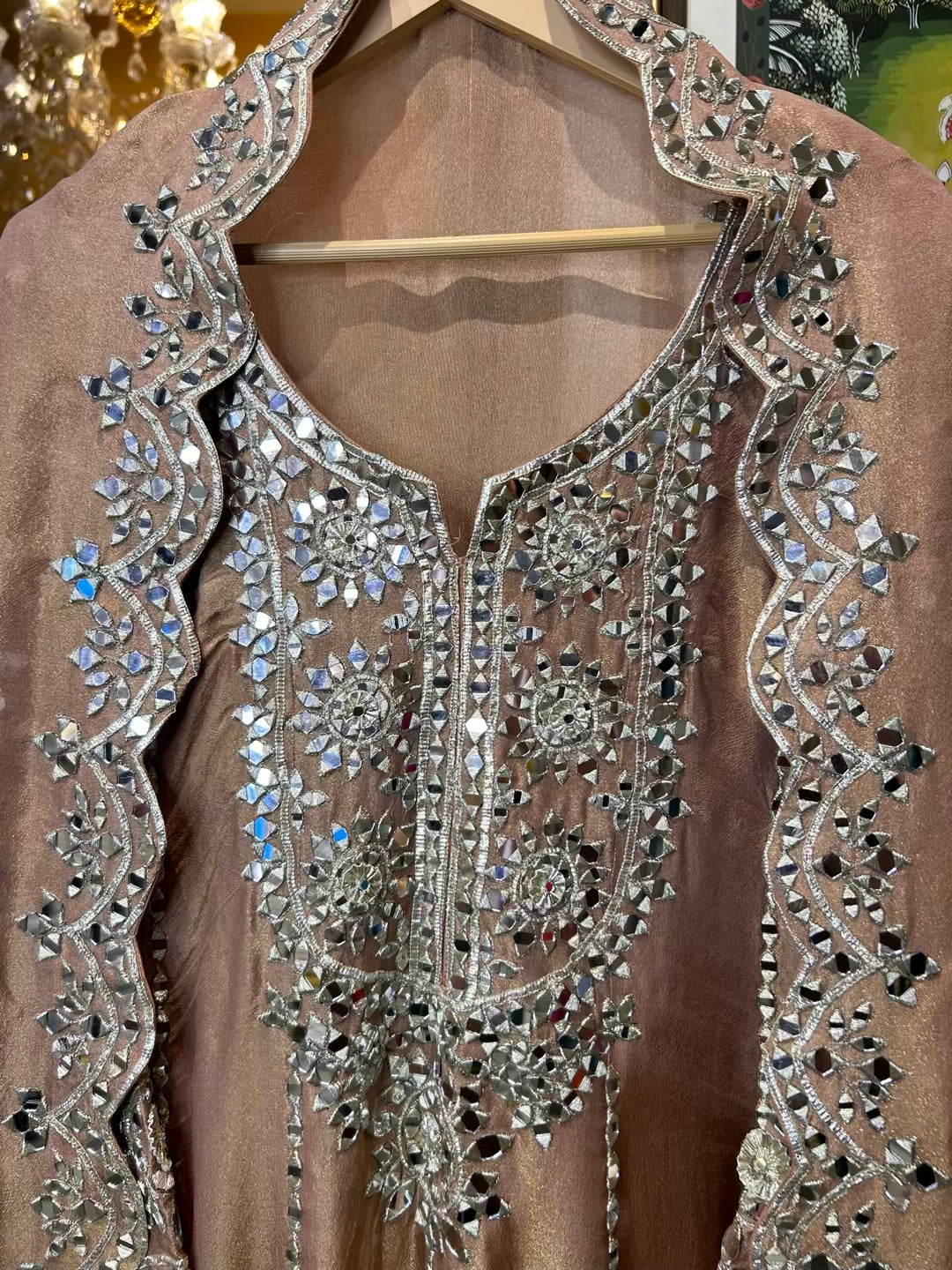 Ameera-é-Noor Anarkali (Beige)