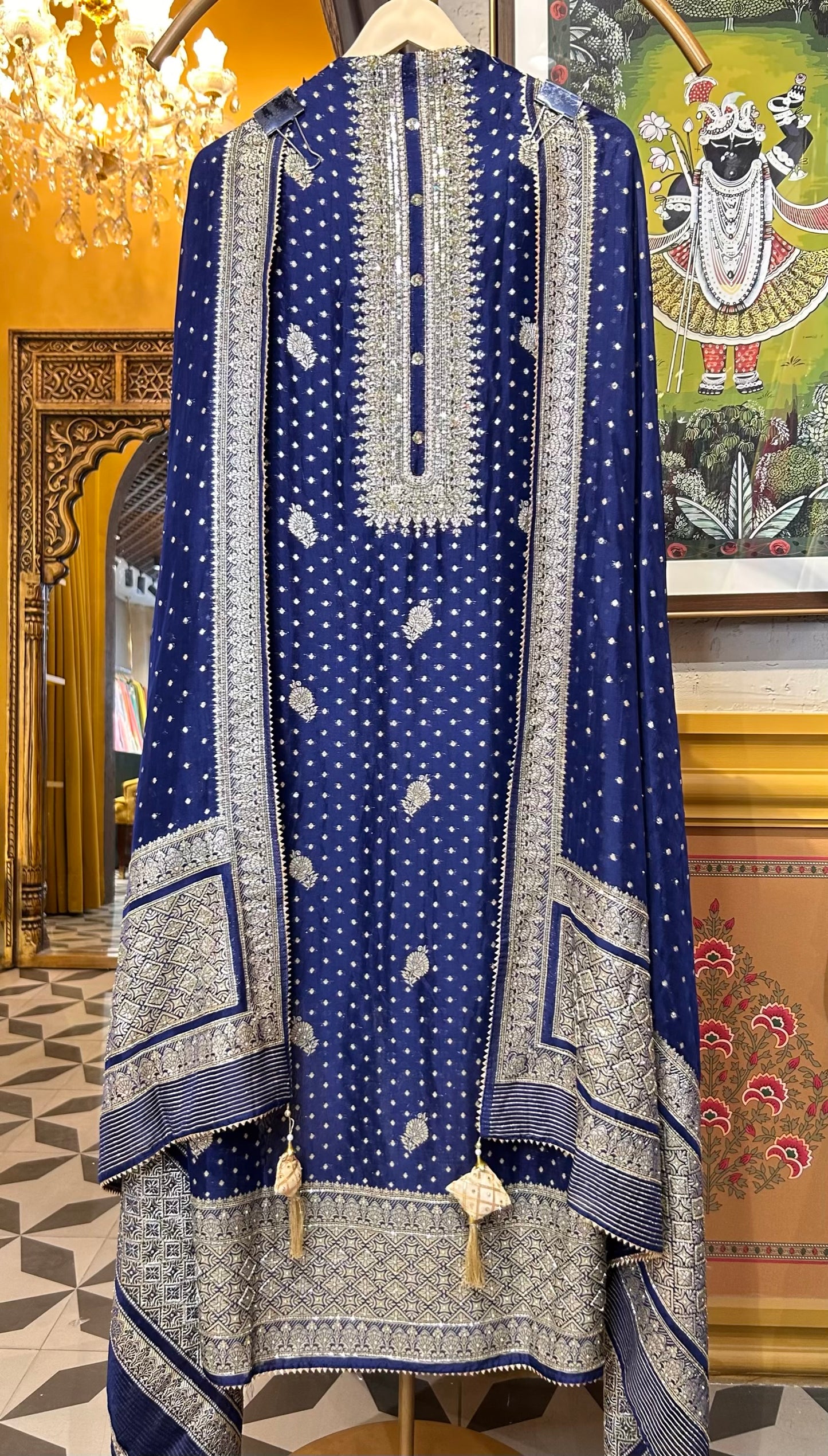 Adaayein Organza Suit (Blue)