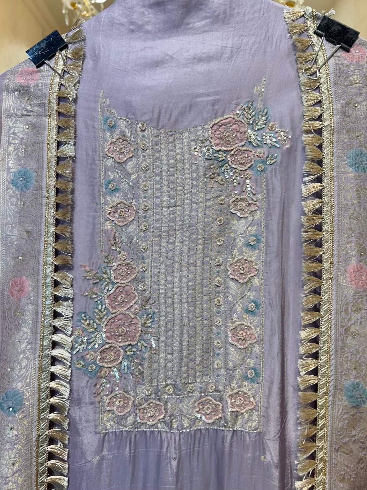 Zarvani Banarasi Heirloom Suit (Lavender)