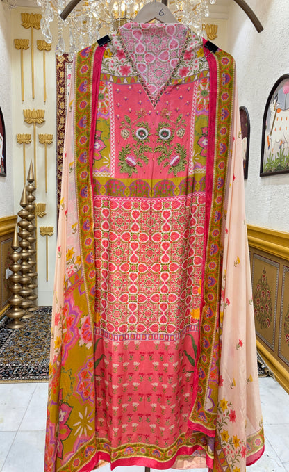 Zarelle Handcrafted Crepe Suit