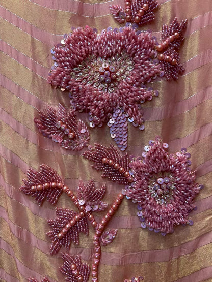 Mehrvani Organza Suit (Pink)