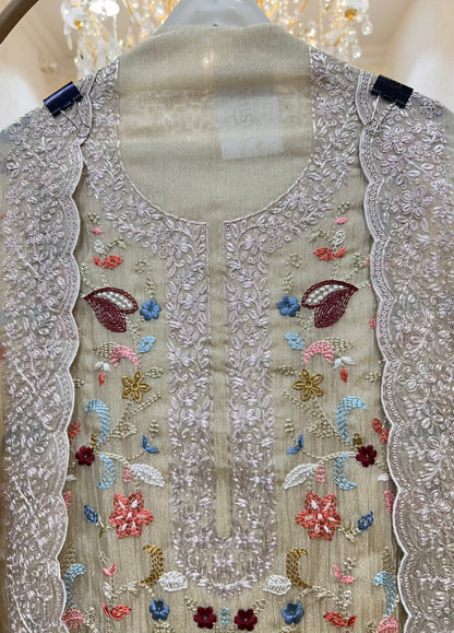Naazira Resham Zari Suit (Beige)
