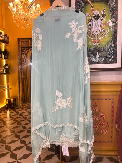 Gulaab Organza Suit (Blue)