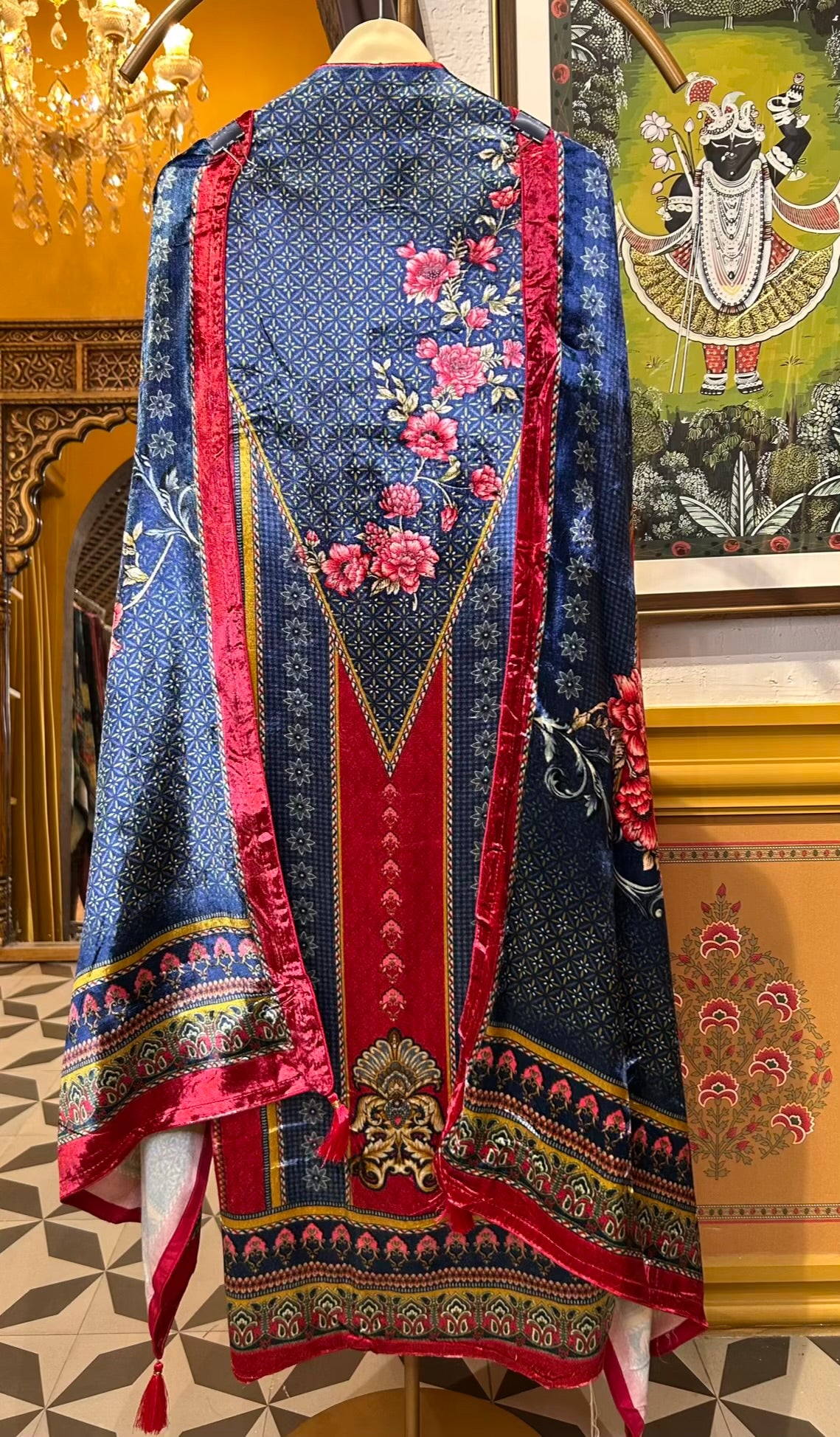 Zaylira Velvet Suit (Coral)