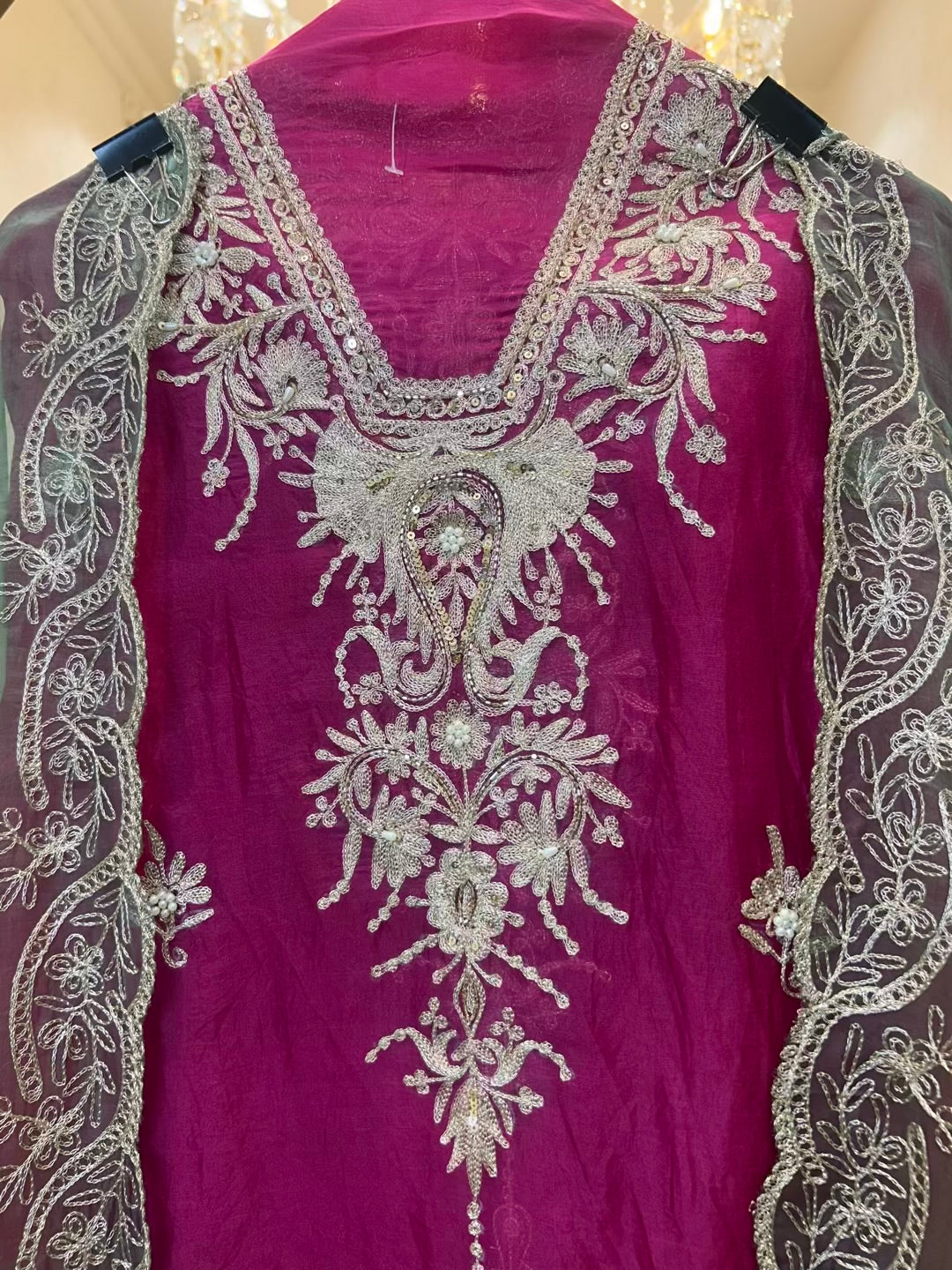Ruhmira Haathkaar Suit (Pink)