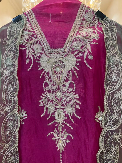 Ruhmira Haathkaar Suit (Pink)